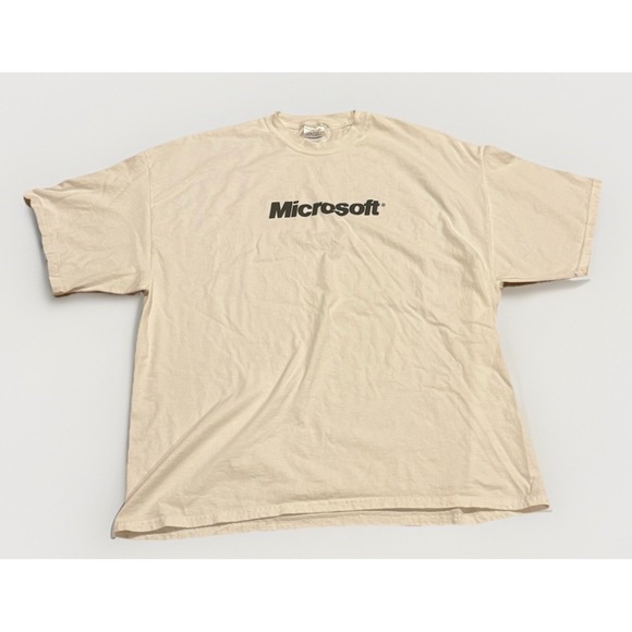 Vintage 90s Microsoft T-Shirt 2XL Windows XBOX Tech Tee IBM Rare